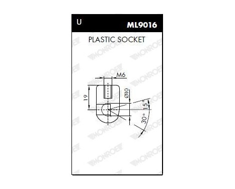 Gas Spring, bonnet ML5262 Monroe, Image 8