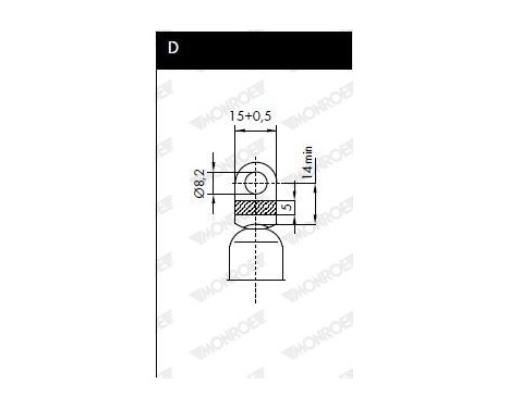 Gas Spring, bonnet ML5420 Monroe, Image 8