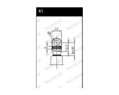 Gas Spring, bonnet ML5422 Monroe, Image 4