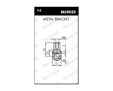 Gas Spring, bonnet ML5596 Monroe, Image 6