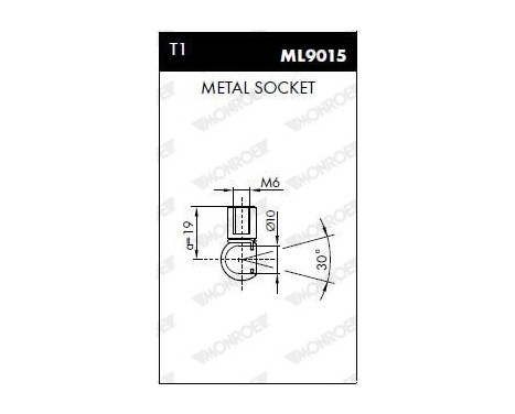 Gas Spring, bonnet ML5624 Monroe, Image 4