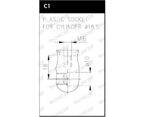 Gas Spring, bonnet ML6284 Monroe