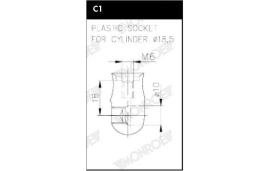Gas Spring, bonnet ML6349 Monroe, Image 5