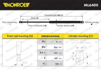 Gas Spring, bonnet ML6400 Monroe