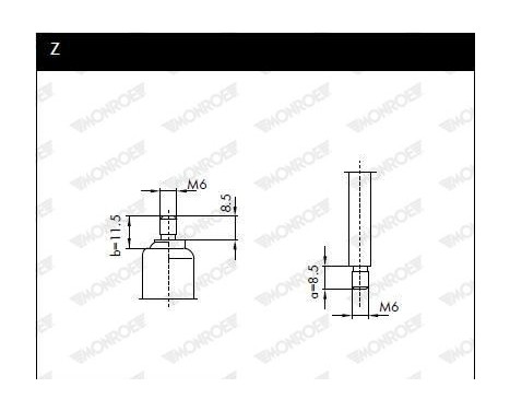 Gas Spring, boot-/cargo area ML5526 Monroe, Image 11