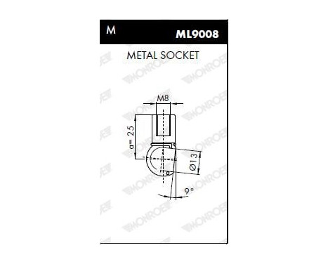 Gas Spring, boot-/cargo area ML5529 Monroe, Image 8