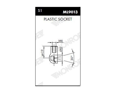 Gas Spring, boot-/cargo area ML6372 Monroe
