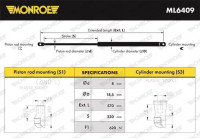 Gas Spring, boot-/cargo area MONROE MaxLift ML6409