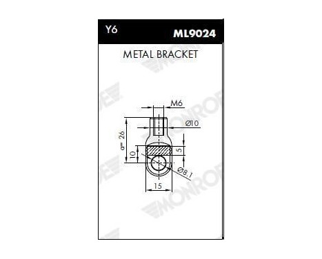 gas spring, hood ML5522 Monroe, Image 7