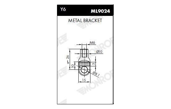 gas spring, hood ML5522 Monroe, Image 7