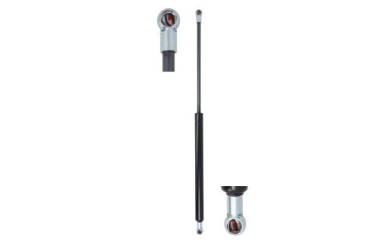 Gas spring, hood