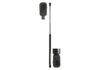 Gas spring, hood