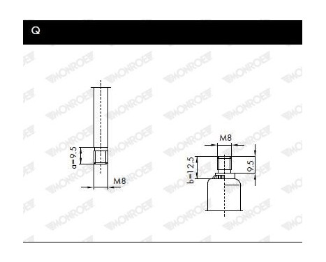 Gas Spring, rear windscreen ML5536 Monroe, Image 11