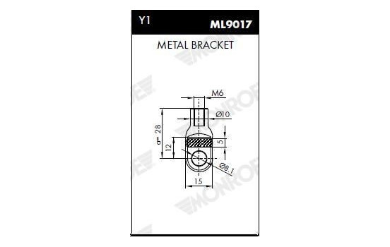 gas spring, trunk ML5572 Monroe, Image 2