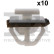 Clip, decorative/protective strip
