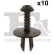 Clip, decorative/protective strip