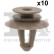 Clip, decorative/protective strip