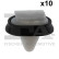 Clip, decorative/protective strip