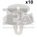 Clip, decorative/protective strip