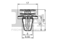 Clip, decorative/protective strip