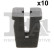 Clip, decorative/protective strip