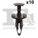 Clip, decorative/protective strip