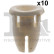 Clip, decorative/protective strip