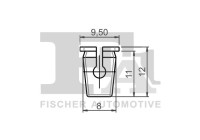 Clip, decorative/protective strip