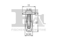 Clip, decorative/protective strip