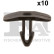 Clip, decorative/protective strip