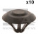 Clip, decorative/protective strip