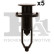 Clip, decorative/protective strip