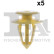 Clip, decorative/protective strip