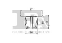 Clip, decorative/protective strip