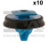 Clip, decorative/protective strip