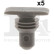 Clip, decorative/protective strip