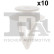 Clip, decorative/protective strip
