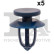 Clip, decorative/protective strip