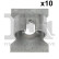 Clip, decorative/protective strip