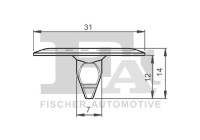 Clip, decorative/protective strip