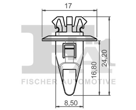 Clip, decorative/protective strip