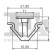 Clip, decorative/protective strip