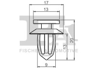 Clip, decorative/protective strip