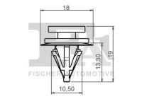 Clip, decorative/protective strip