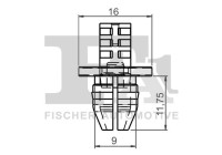 Clip, decorative/protective strip