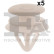 Clip, decorative/protective strip