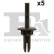 Clip, decorative/protective strip