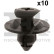 Clip, decorative/protective strip