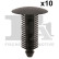 Clip, decorative/protective strip