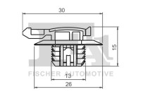 Clip, decorative/protective strip